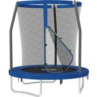 SPORTNOW 6ft Outdoor Trampoline with Safety Enclosure Net, Blue