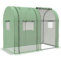 OUTSUNNY Tomato Greenhouse with 2 Roll-up Doors & 4 Mesh Windows in Green