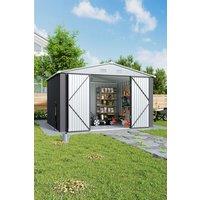 108 ft Lockable Metal Outdoor Tool Storage Shed