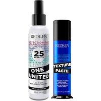 Redken One United Multi-Benefit Treatment 150ml & Texture Paste 75ml Duo in Clear