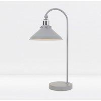 First Choice Lighting Maxwell - Flint Grey Chrome Task Table Lamp