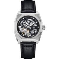 Heritor Automatic Men's Elliott Leather-Band Watch in Black