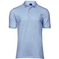 TEE JAYS Men's Luxury Stretch Short Sleeve Polo Shirt in Light Blue | Size: 2XL