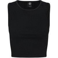 Umbro Women's Ribbed Crop Top in Black | Size: 10