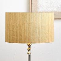 Ruma Gold Slubbed Faux Silk Gold Lined Cylinder Lampshade | Size: 18 inches