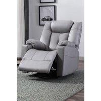 More4Homes Afton Electric Technology Fabric Auto Recliner USB Lounge Sofa Chair in Grey