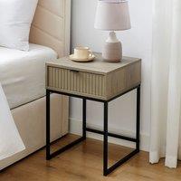 Melody Maison One Drawer Bedside Table - Hesley Nordic Wood Range in Natural