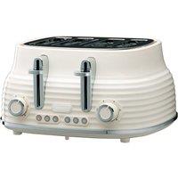 Daewoo Sienna 4 Slice Toaster High Lift 6 Browning Settings Cream SDA2483GE