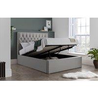 Bedmaster Wilson Fabric Ottoman Bed & Cotswold 3000 Pocket Sprung Natural Mattress in Grey | Size: Double