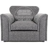 Byron Dundee Chenille Fabric Single Seater Armchair Grey or Light Grey