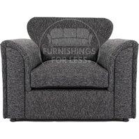 Byron Dundee Chenille Fabric Single Seater Armchair Grey or Light Grey