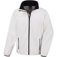 Result Core Men's Printable Soft Shell Jacket in White | Size: Medium