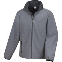 Result Core Men's Printable Soft Shell Jacket in Grey | Size: Small