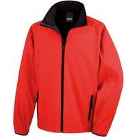 Result Core Men's Printable Soft Shell Jacket in Red | Size: Large