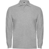 ROLY Men's Estrella Long-Sleeved Polo Shirt in Grey | Size: XL