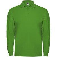 ROLY Men's Estrella Long-Sleeved Polo Shirt in Light Green | Size: Large