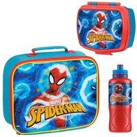 Marvel Spiderman Lunch Set - Lunch Bag Lunch Box & Water Bottle 430ml