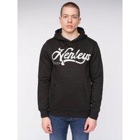 Henleys Men's Scripthen Hoodie in Black | Size: Large