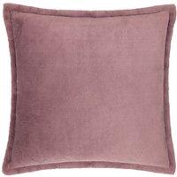 Furn Kallu Reversible Faux Fur Cushion in Purple | Size: 45 cm x 45 cm