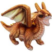 VFM e-Store Dragon Soft Toy Realistic Looking Dragon Plush Cuddly Fantasy 25cm in Brown