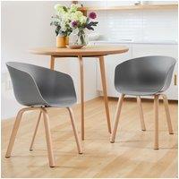 4pcs Modern Plastic PP Dining Chair with Heat Transfer-Printed Legs