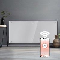 Futura 1500W WIFI Glass Electric Panel Heater Radiator White Wall Mounted