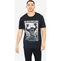 Black Panther Men's Lino Cut T-Shirt Black | Size: Medium