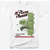Toy Story Men's Pizza Planet Aliens T-Shirt Shirt White | Size: XL