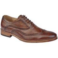 Goor Men's 5 Eye Wing Capped Oxford Brogues in Brown | Size: 8