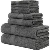 CityComfort Pack Of 8 Towels in Grey