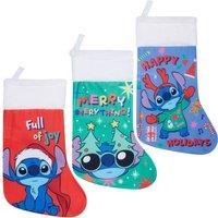 Disney Stitch Christmas Stockings Pack Of 3