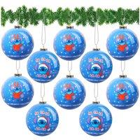 Disney Stitch Pack Of 10 Christmas Ball Decoration in Purple
