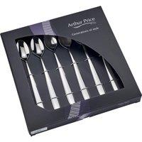 Arthur Price 'Willow' Cutlery Set Of 6 Long Drink Sundae Spoons Stainless Steel Gift Boxed in Silver