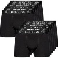 Henleys Men's McBlacken Boxers 12pk in Black | Size: Small