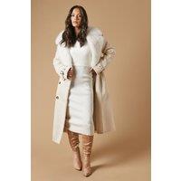 Kenia Faux Suede High Block Heel Pointed Knee Boot