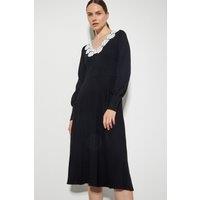 Monsoon Women's Lola Lace Knit Midi Dress Black | Size: Small