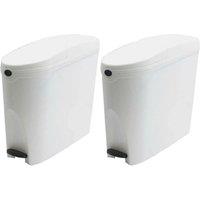ProKleen White Pedal Operated Toilet Sanitary Bin 2 x 20 Litre Capacity