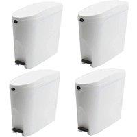 ProKleen White Pedal Operated Toilet Sanitary Bin 4 x 20 Litre Capacity