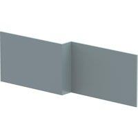 Balterley Edge Power L Shape Square Front Bath Panel Matt Coastal Grey 1700mm
