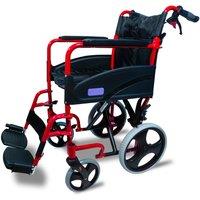 Aidapt Compact Transport Aluminium Wheelchair Red