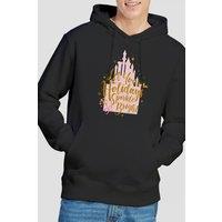 Disney Princess Men's Christmas Let Your Holidays Sparkle Bright Hoodie Black | Size: Small