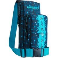 Minecraft Men's Neon Blue Crossbody Bag in Navy