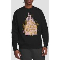 Disney Princess Men's Christmas Let Your Holidays Sparkle Bright Sweatshirt Black | Size: 2XL
