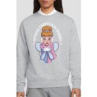 Cinderella Men's Christmas Wishes Sweatshirt Light Grey | Size: Small