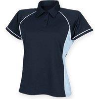 Finden & Hales Women's Piped Performance Polo Shirt in Dark Navy | Size: 18