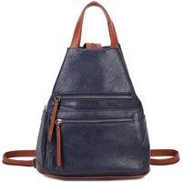 Fontanella Fashion Women's Kelley PU Leather Convertible Backpack in Navy