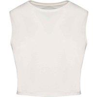 Native Spirit Women's Faded Cropped Tank Top in Ivory | Size: Large