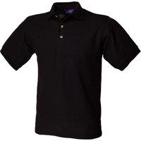 Henbury Men's Ultimate 65 35 Polo Shirt in Black | Size: 3XL
