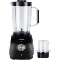 Geepas 600W Multifunctional Blender with 1.8L Jar & Spice Grinder Stainless Steel Blades, 3-Speed in Black