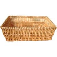 Red Hamper Wicker Packaging Wicker Tray in Brown
